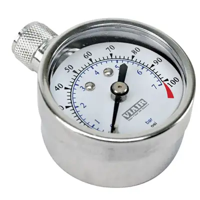 Viair Corporation "2.0"" Tire Gauge w/Boot (0 to 15 PSI)"