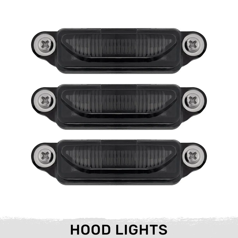 Dodge 21-25 RAM 1500 Trx 7-Pc Fender & Hood Light Kit Smoked Lens White or Amber LED Running Lights w/ Startup Light Sequence - Multiple Options product image