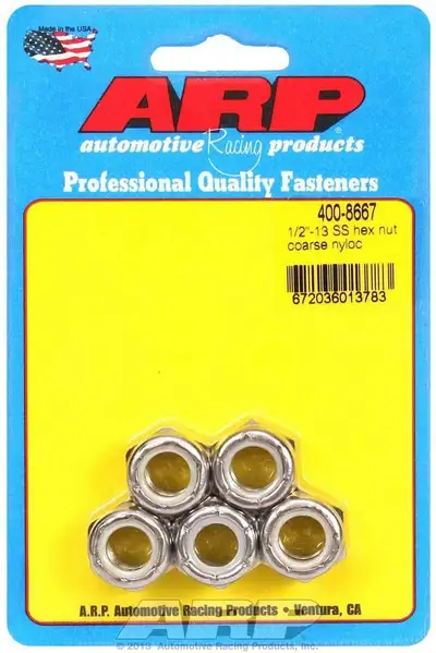 ARP Auto Racing 1/213 Ss Coarse Nyloc Hex Nut Kit