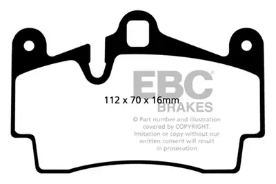 EBC Brakes Truck/SUV Extra Duty Brake Pads; FMSI Pad No. D978; Vented; 358mm Dia.; 74mm Height; 28mm Thick; 85mm Center Hole Dia.; Pad Dimensions: 112 x 70 x 16mm;