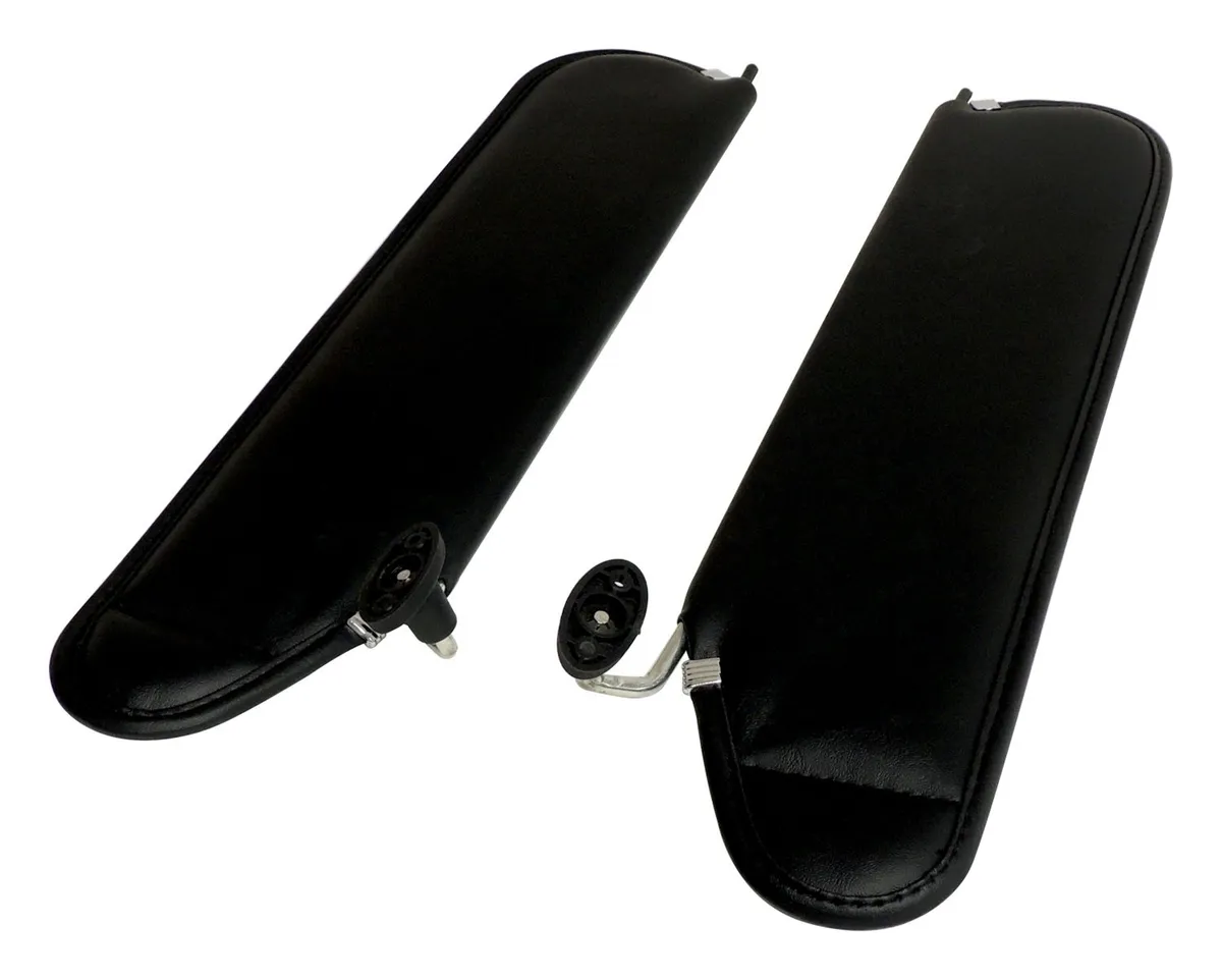 Black Sun Visor Set For 19972002 Jeep TJ Wrangler; Includes 2 Sun Visors product image