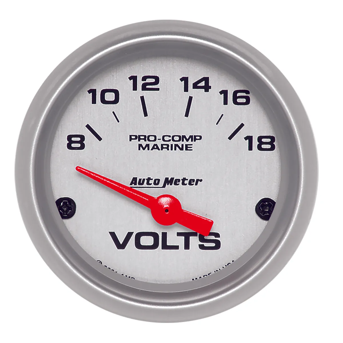 Gauge, Voltmeter, 2 1/16", 18v, Electric, Marine Silver product image