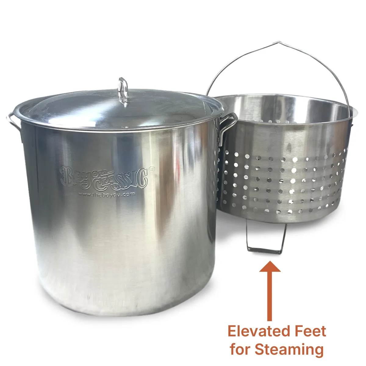 82-qt Stainless Bayou® Stockpot with Steam/Boil Basket product image