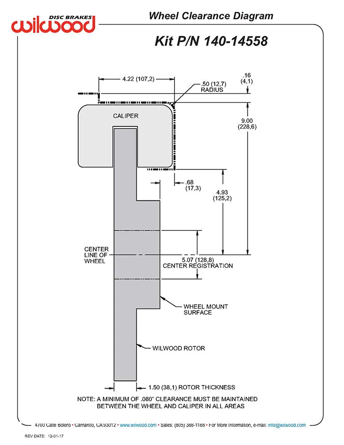 1317 F250/F350 4WD Kit Front Tx6r 15.00 Rotor Red W/Lines product image