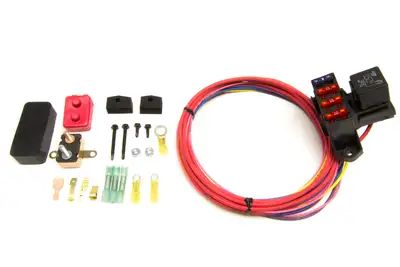 Painless Wiring 3-Circuit Weather Resistant Fuse Block; 3 Ignition-Hot Circuits; Uses One 40 Amp Relay; Incl. Fuse Cover;