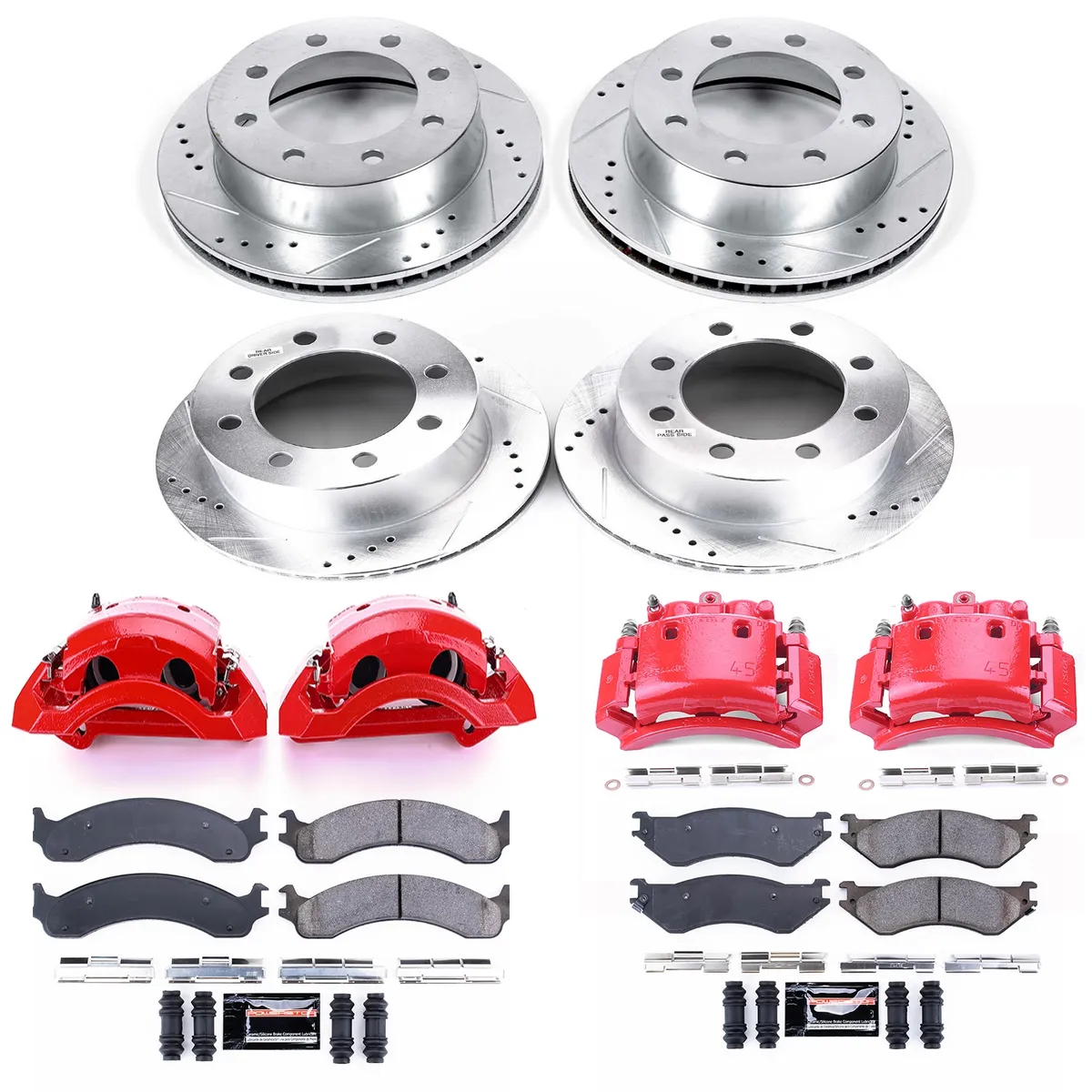 Z23 Evolution Sport Upgrade Kit: Drilled/Slotted Rotors; Carbon-Fiber Ceramic Pads; Powder Coated Calipers product image