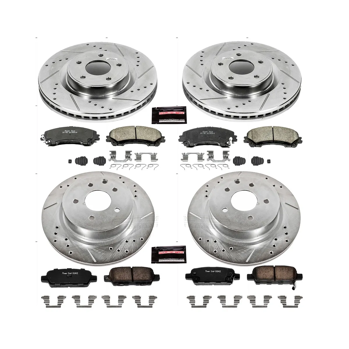 Z23 Evolution Sport Upgrade Kit: Drilled/Slotted Rotors; Carbon-Fiber Ceramic Pads W/Hardware product image