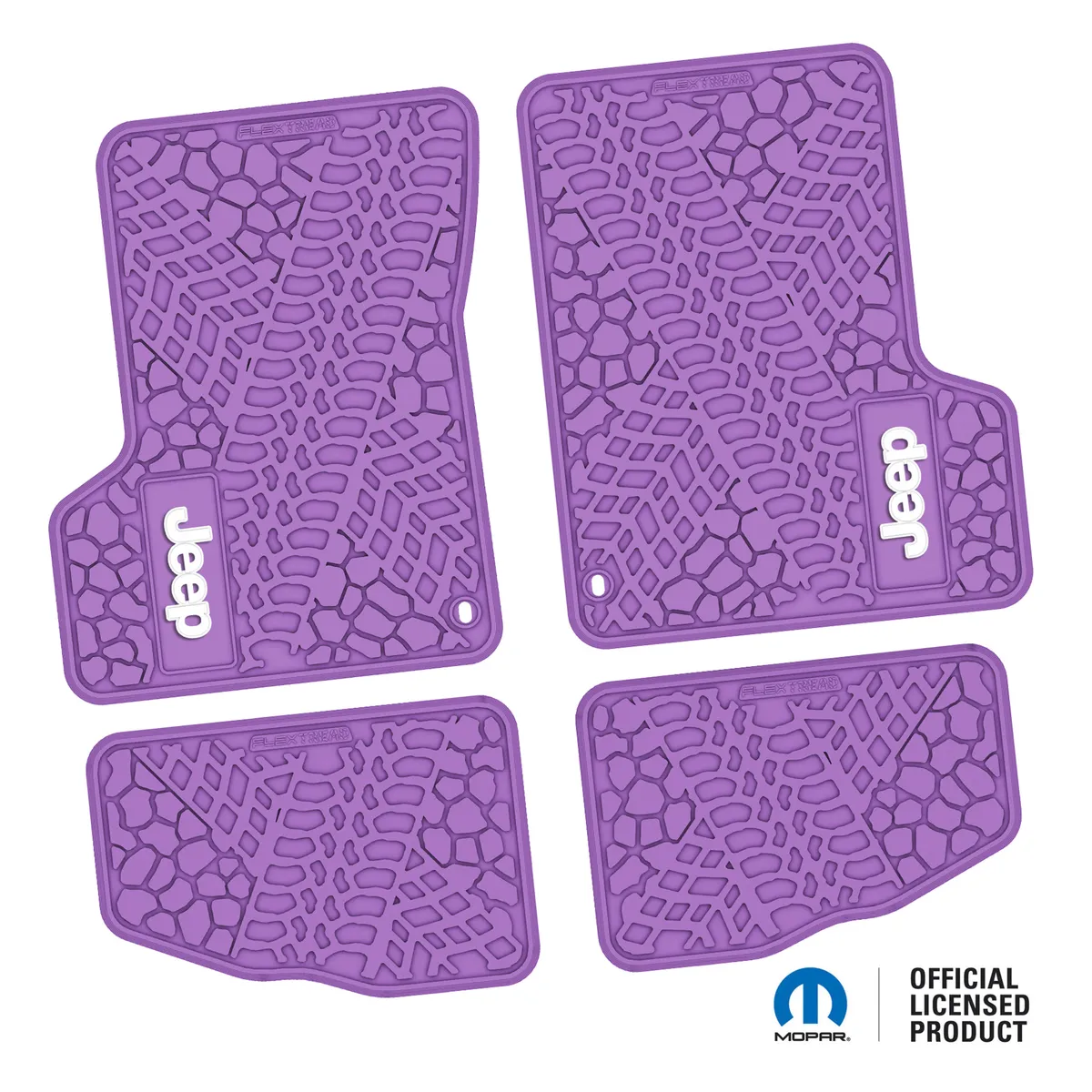 Ngtt44011877- 97-02 Jeep TJ 2DR Front And Rear- Tire Tread/Scorched Earth Scene w/ Jeep Insert - Gray w/ Red Insert product image