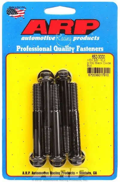 ARP Auto Racing 3/816 x 3.000 Hex Black Oxide Bolts