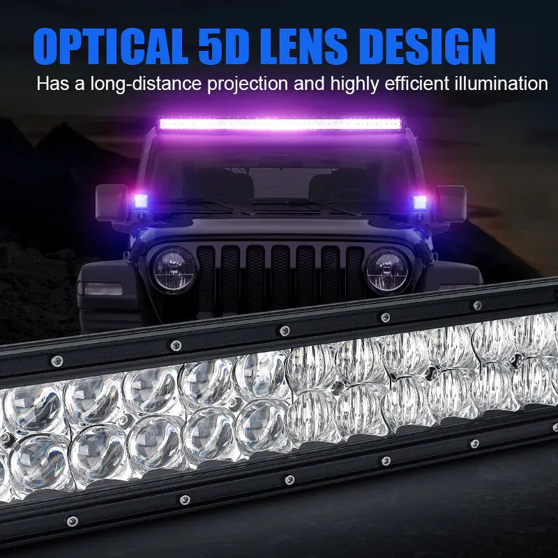 "52"" RGBW 5D Projector LED Light Bar for Jeep Wrangler" product image