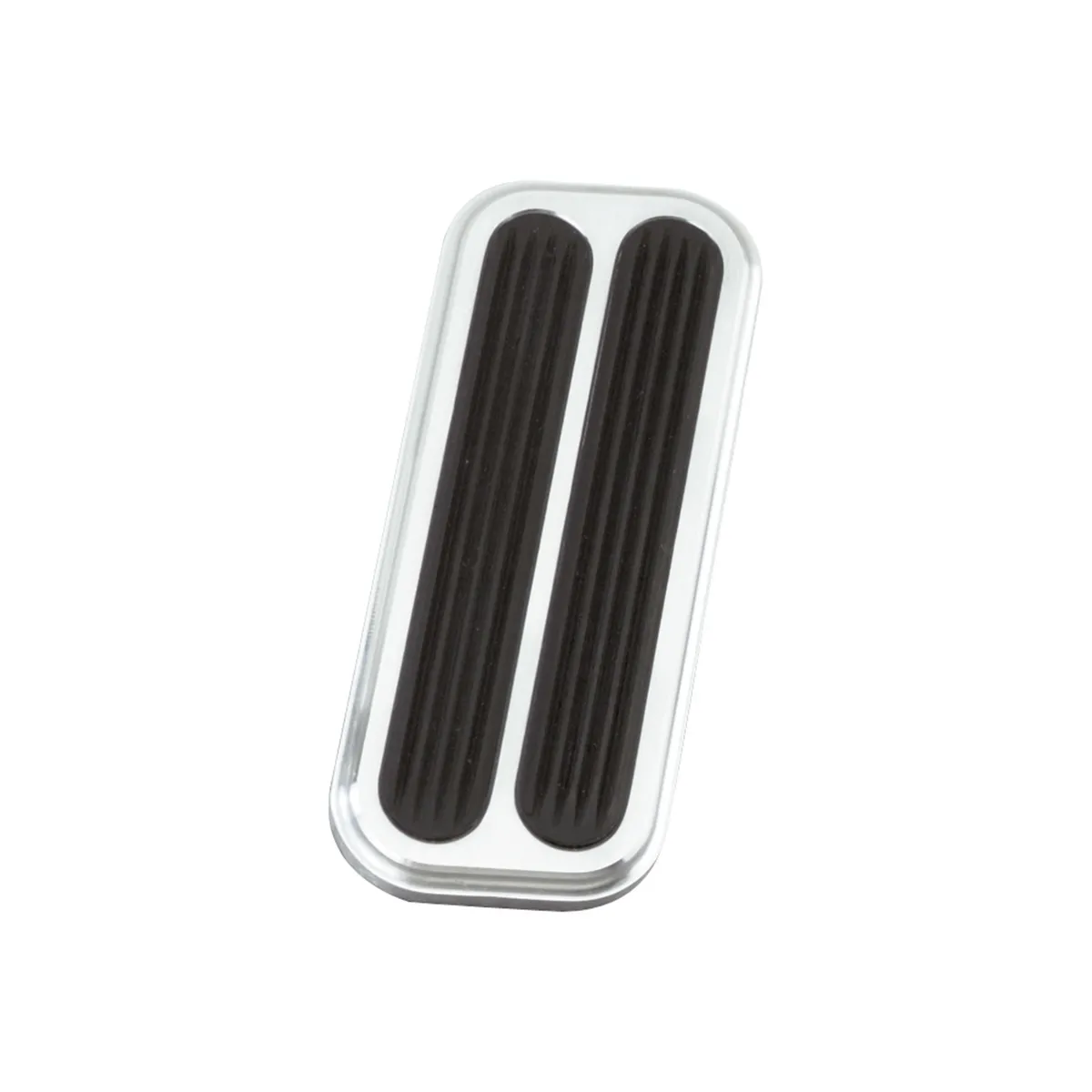 Throttle Pedal Pad; Brushed; w/Rubber Insert; Billet Aluminum; product image