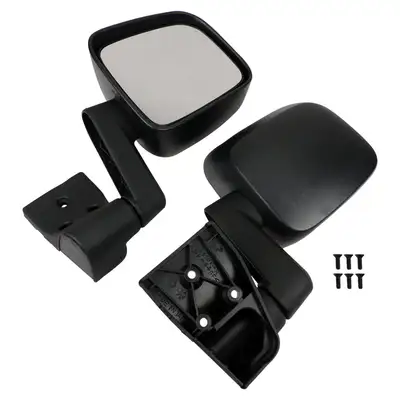 Crown Automotive Jeep Replacement Crown Automotive Jeep Replacement 55395060K Manual, Manual Folding Mirror Set for 1987-2006 Jeep YJ, TJ Wranglers