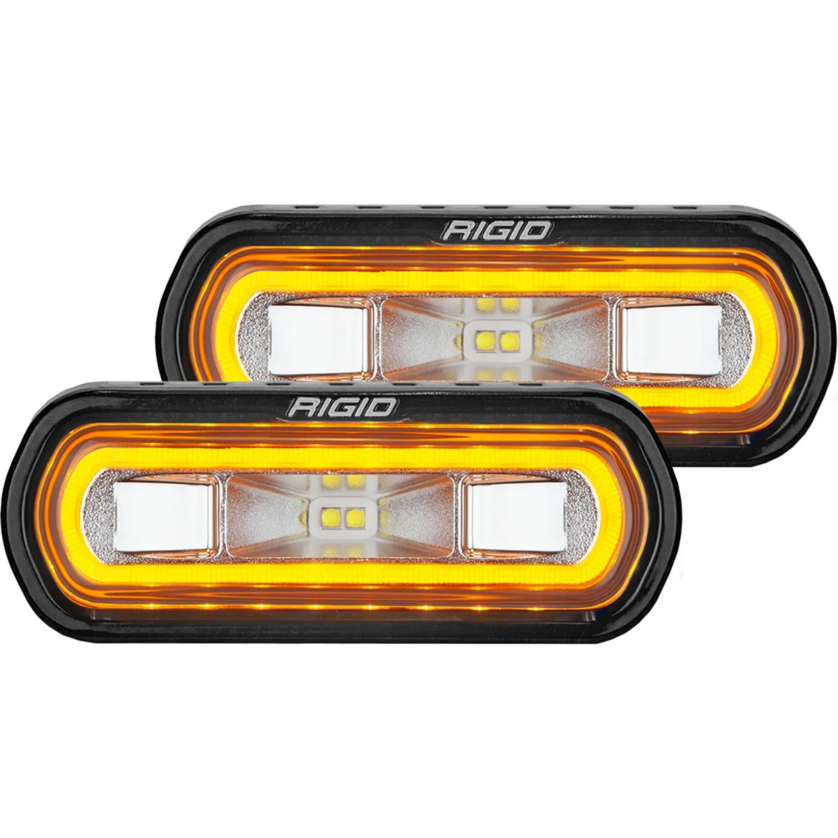 RIGID SR-L Series Spreader Light provides an easy way to add area lighting to your vehicle. It provides a wide 120 degree beam and has a halo backlight in amber for a custom look. product image