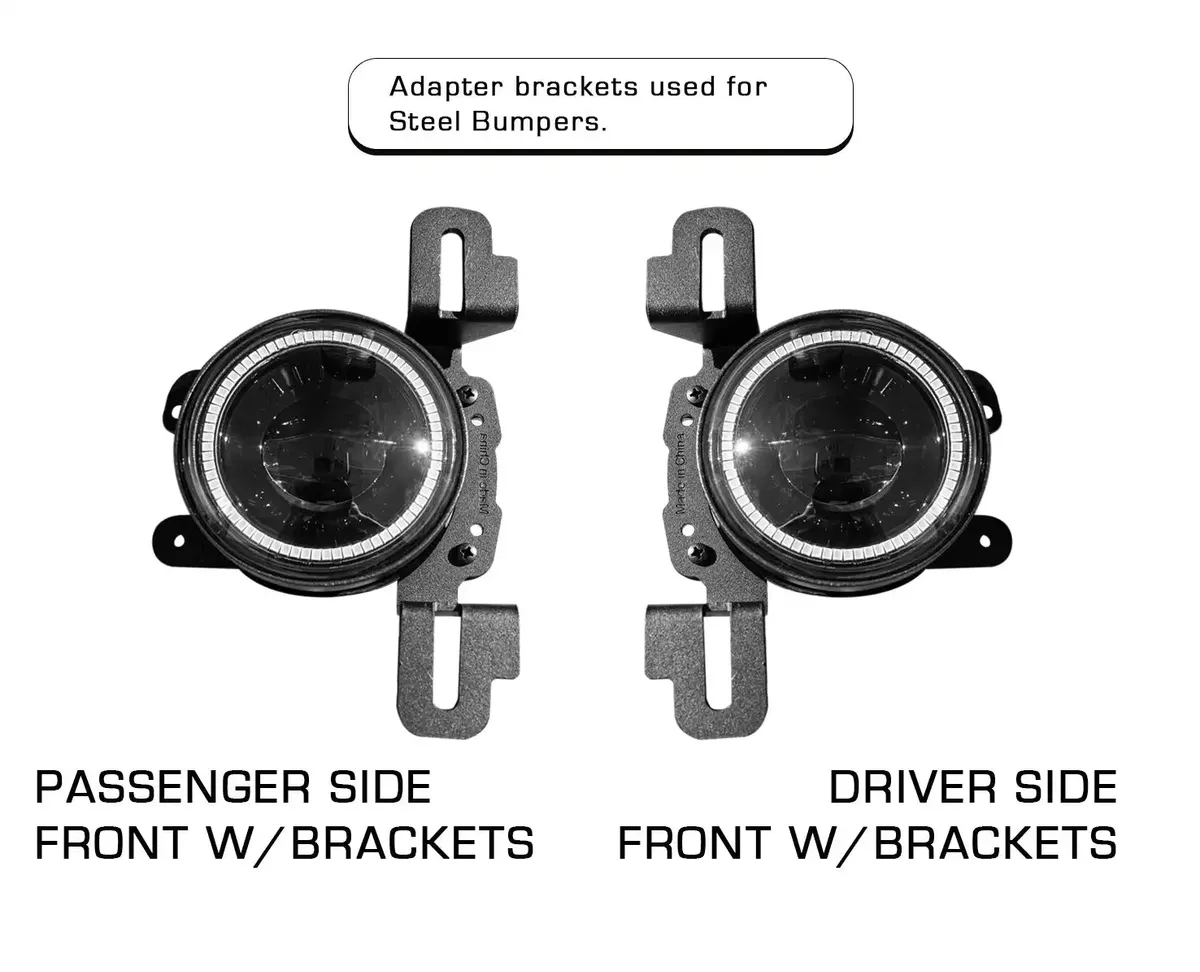 Oracle Lighting LED Fog Light Adapter Brackets for Factory Steel Bumper - JK/JL/JT product image