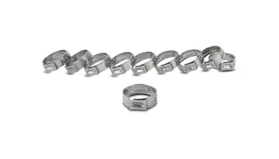 Vibrant Performance Pinch Clamp; 0.44 To 0.54 in. Clamp Range; 0.281 in. Clamp Width; 10 pcs.; 300 Series Stainless Steel;
