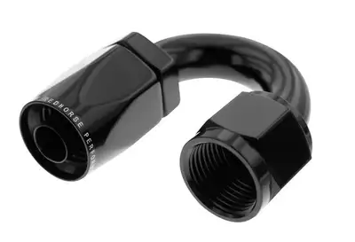 Redhorse Performance 06 180 Degree Female Aluminum Hose End Black