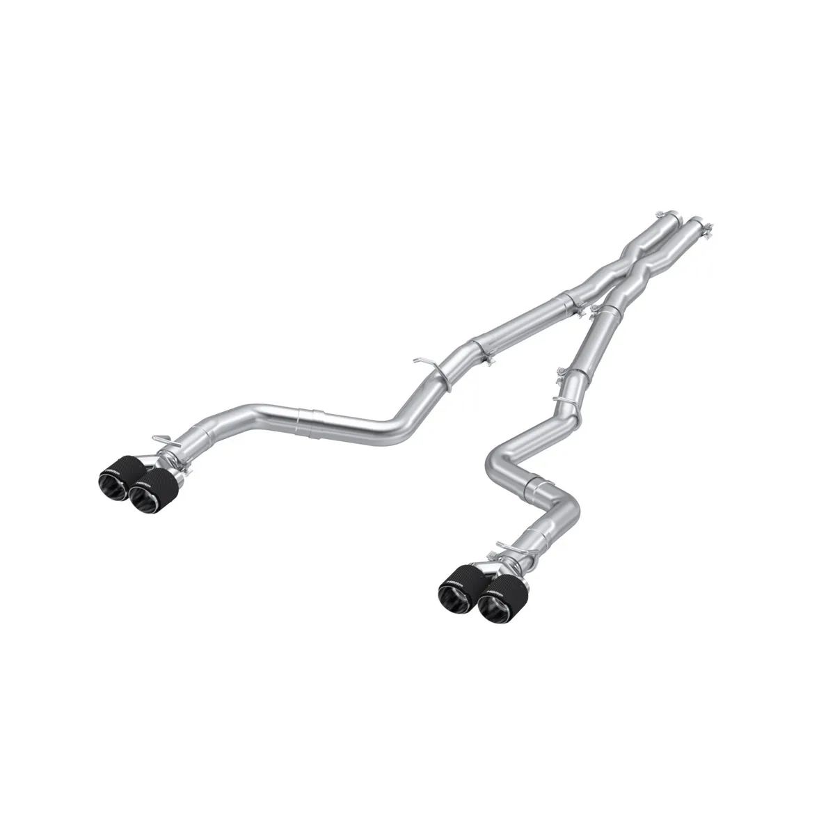 2015-2016 Dodge Challenger T304 Stainless Steel 3 Inch Dual Rear Cat-Back Quad Tips (Race Version) Exhaust System MBRP product image