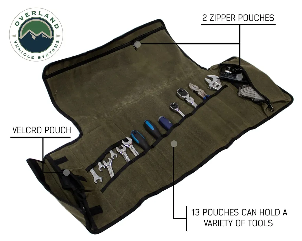 Rolled General Tool Storage Bag - Waxed Canvas Overland Vehicle Systems product image
