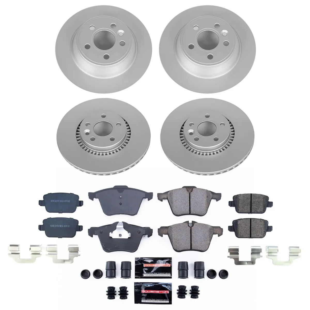 Z23 Sport Geomet Coated Rotor Kit For European Vehicles: Genuine Geomet Fully Coated Rotors; Carbon-Fiber Ceramic Pads W/Hardware product image