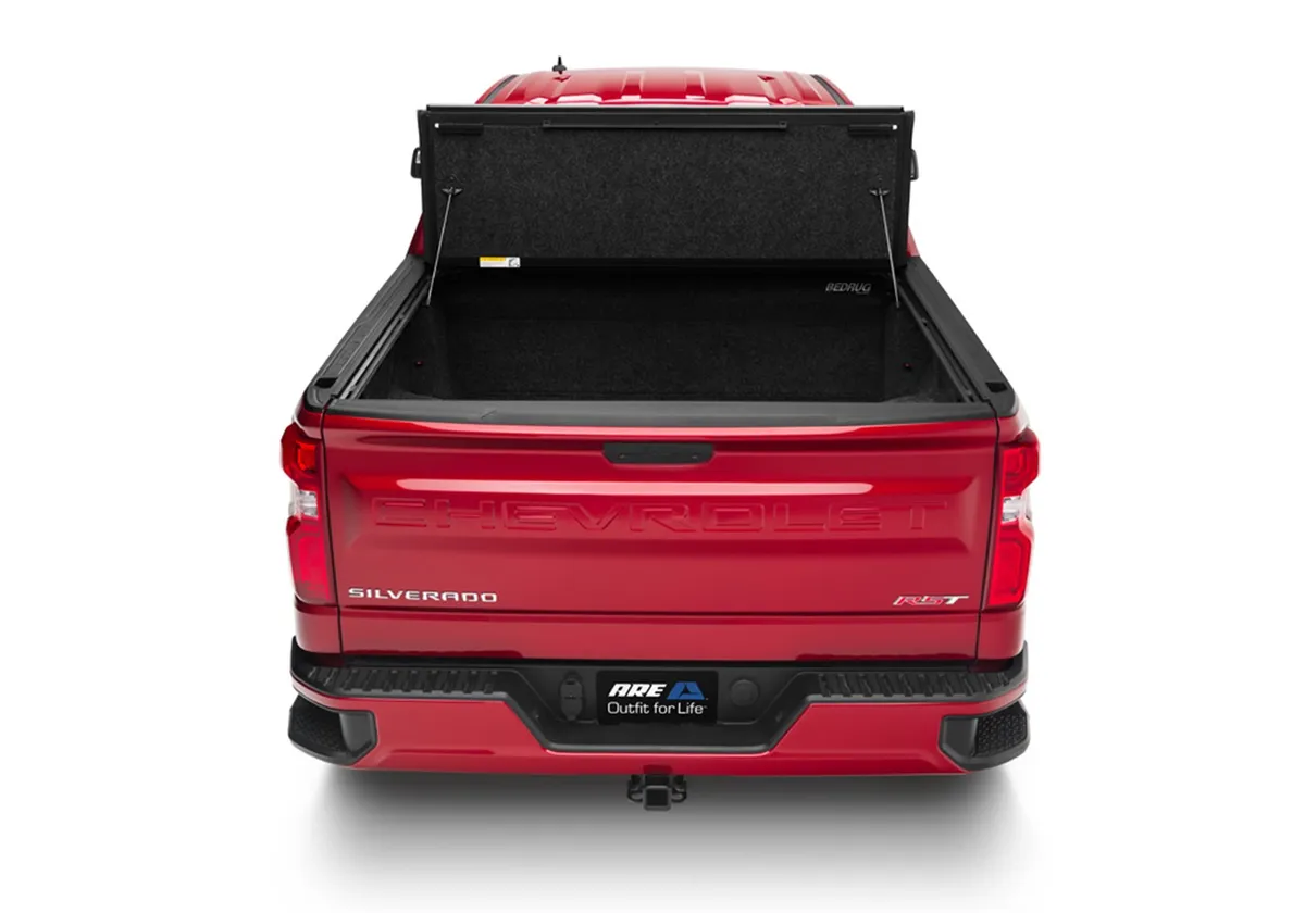 Fusion Tri-Fold Tonneau Cover; Quicksilver; Paint Code GAN; product image