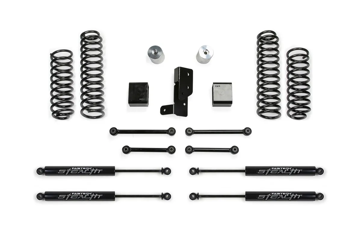 Sport Lift System w/Shock; 3 in. Lift; w/Spacers; Front And Rear Stealth Monotube Shocks; product image