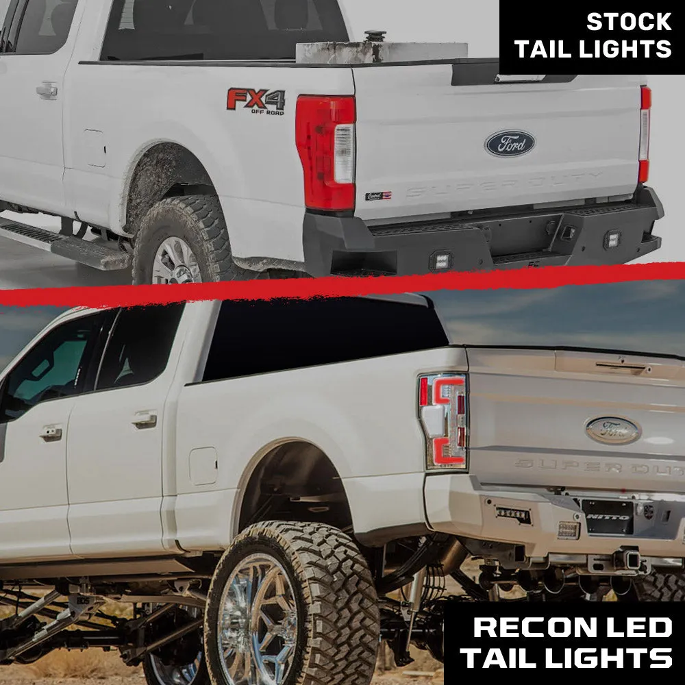 Ford Superduty F250 350 450 550 20-22 Replaces OEM LED Style Tail Lights With Blis Blind Spot Warning System Oled Tail Lights - Red Lens product image