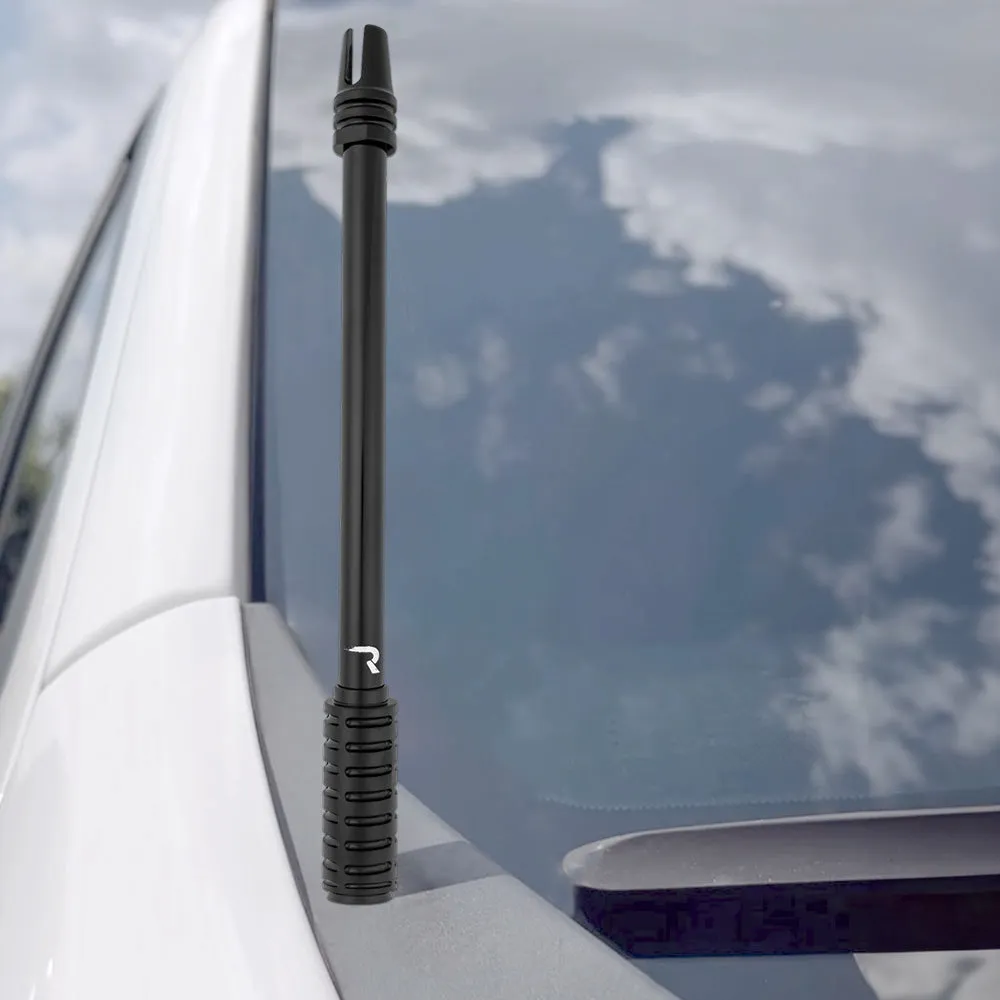 AR-15 Rifle Barrel 10" Aluminum Truck Antenna with 3-Pronged Threaded Flash Hider Barrel Tip (Antenna Fits OEM Factory Threaded Antenna Base) Multiple Colors product image