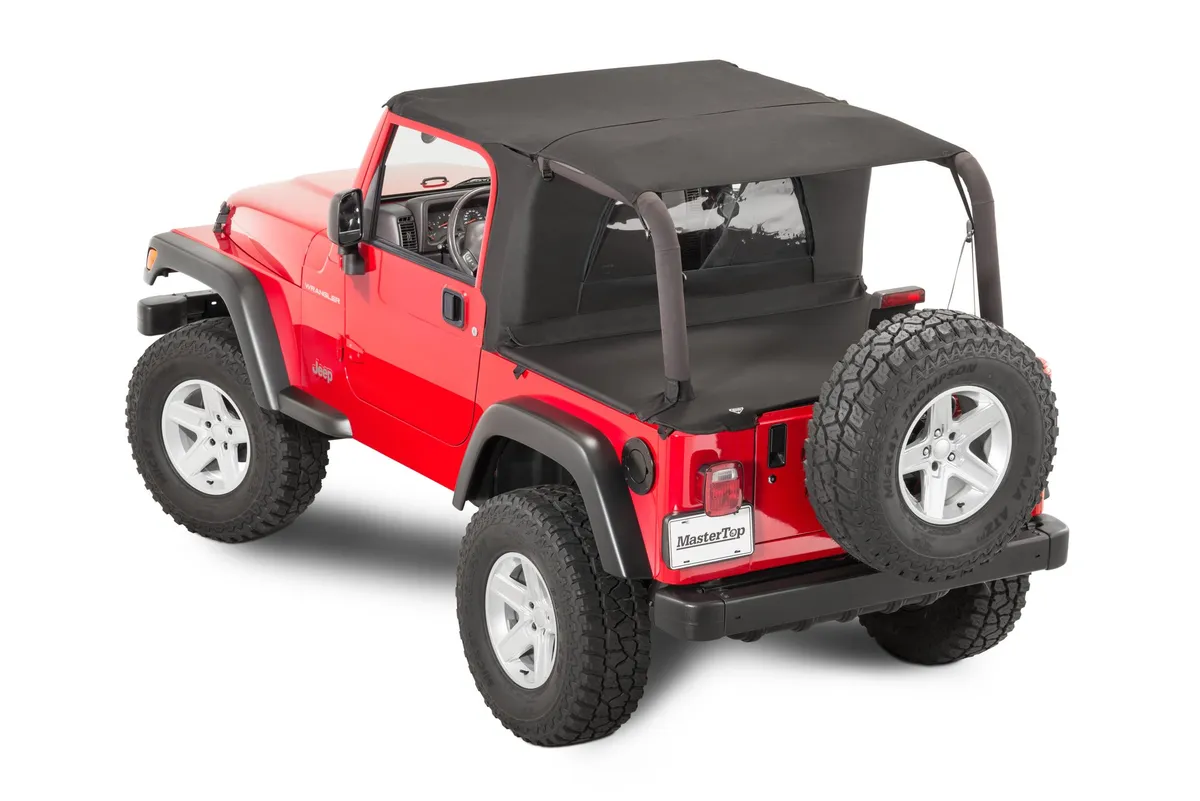 Jeep TJ Ultimate Soft Top Combo Bimini Top Plus For 97-02 Wrangler TJ WindStopper Plus and Tonneau No Door Skin MasterTop product image