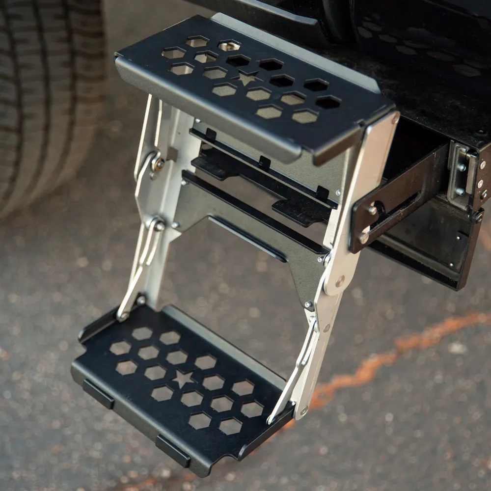 R-STEP 9 Inch Wide For 2016-2023 Toyota Tacoma Bed Step Attachment Brackets Behind Driver Rear Tire Rock Slide Engineering product image