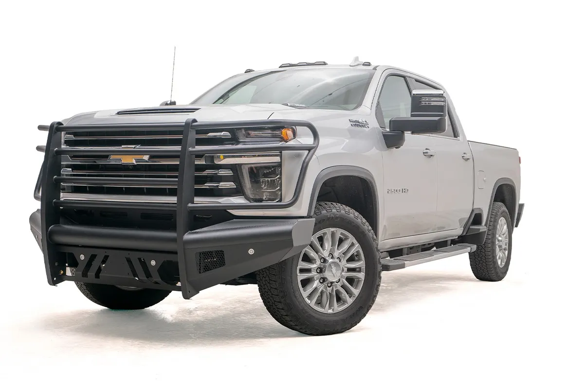 Chevy 2500-3500 HD Black Steel Elite front full guard w tow hooks product image