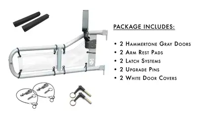 Steinjager Doors 1997-2006 Trail, Tubular Style Gray Hammertone