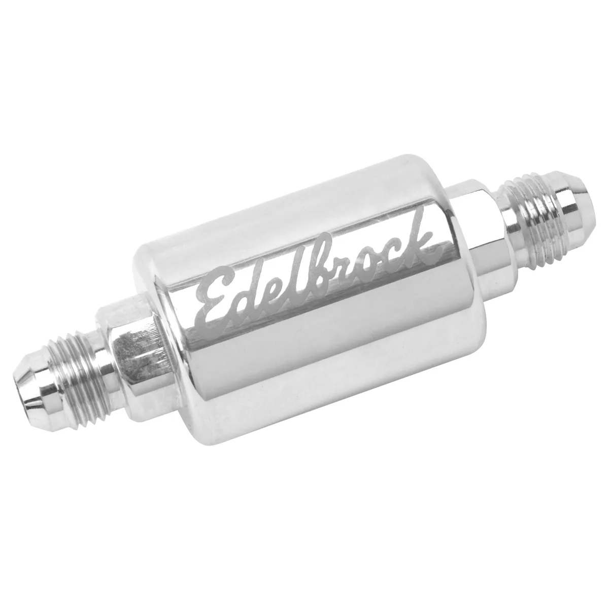 Edelbrock 8129 High Flow Billet Aluminum Fuel Filter in Polished Finish product image
