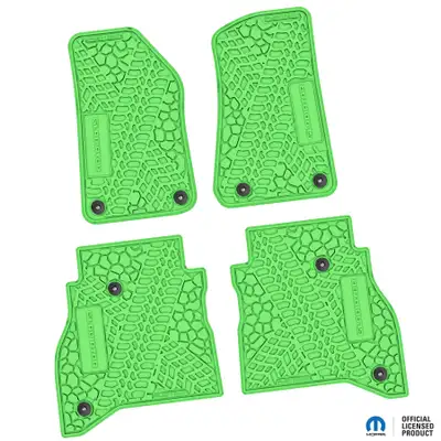 FLEXTREAD 20-24 Jeep Gladiator Front and RearTire Tread/Scorched Earth Scene w/ Gladiator Insert - Black w/ Dark Blue Insert