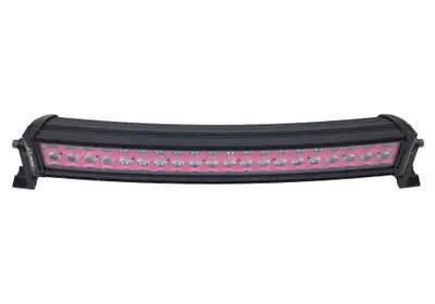 Quake LED Quake LED - Quca640 - 22 Inch Curved LED Light Bar Dual Row 120 Watt Pink Reflector Spot Ultra Arc Color Series