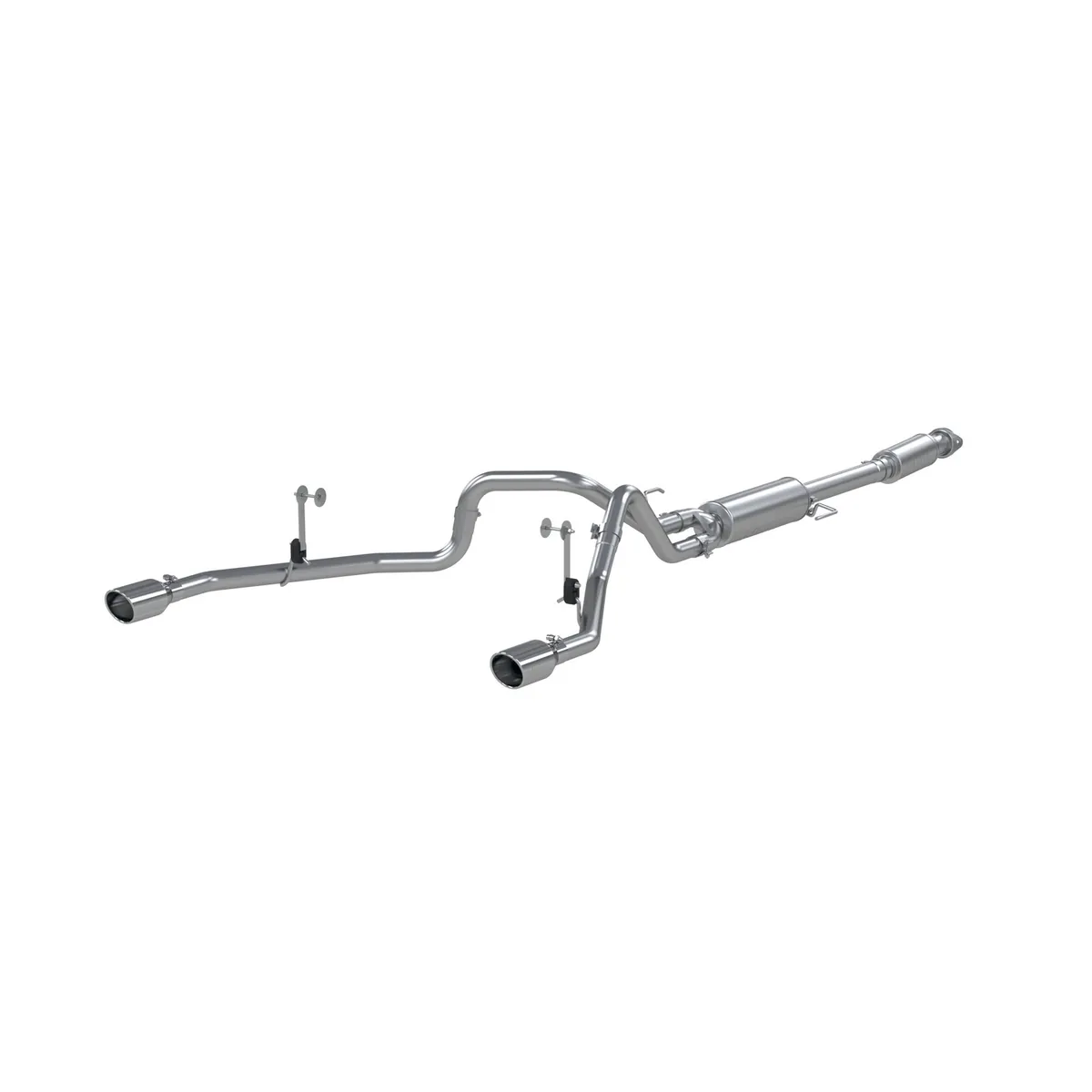 21-Up Ford F-150 T409 Stainless Steel 3 Inch Cat-Back 2.5 Inch Dual Split Rear Exhaust System MBRP product image