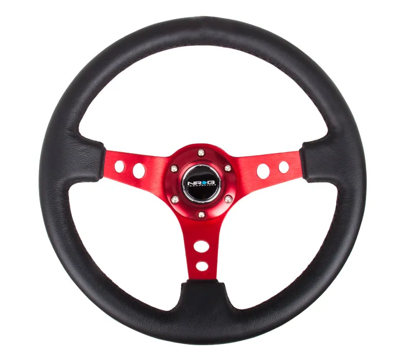 Steering Wheel 350mm 3in Dish Black Leather product image