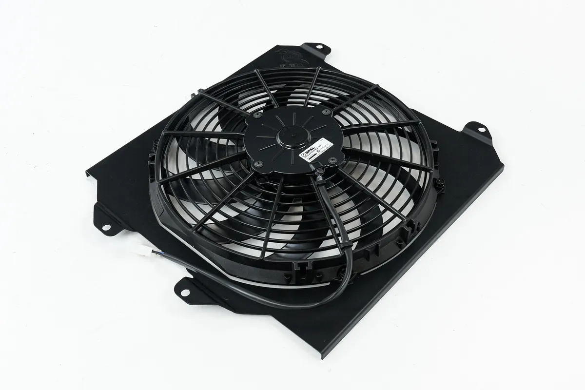92-00 Civic All-Aluminum Fan Shroud w/ 12-inch SPAL Fan - Black product image