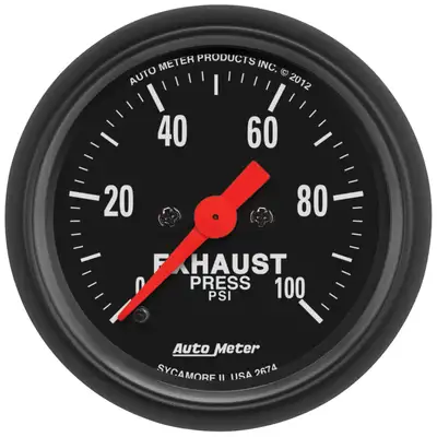 AutoMeter Gauge, Exhaust Press, 2 1/16", 100psi, Digital Stepper Motor, Z Series