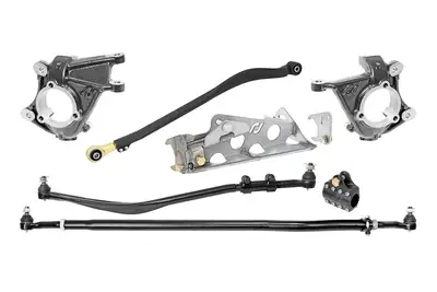 aFe Power Currectlync Wrangler JK High Steer Kit For Ram Assist. Incl. Knuckles Drag Link Tie Rod Jeep JL/JT Trac Bar Trac Bar Reloc/Ram Mount Tie Rod Clamp RockJock 4x4