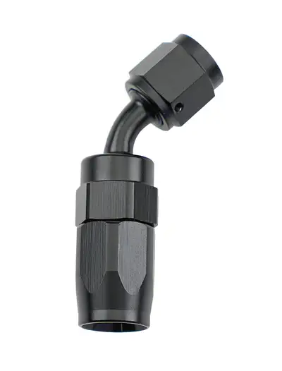 Allstar Performance Reusable Hose End Black 45 Deg Elbow -4