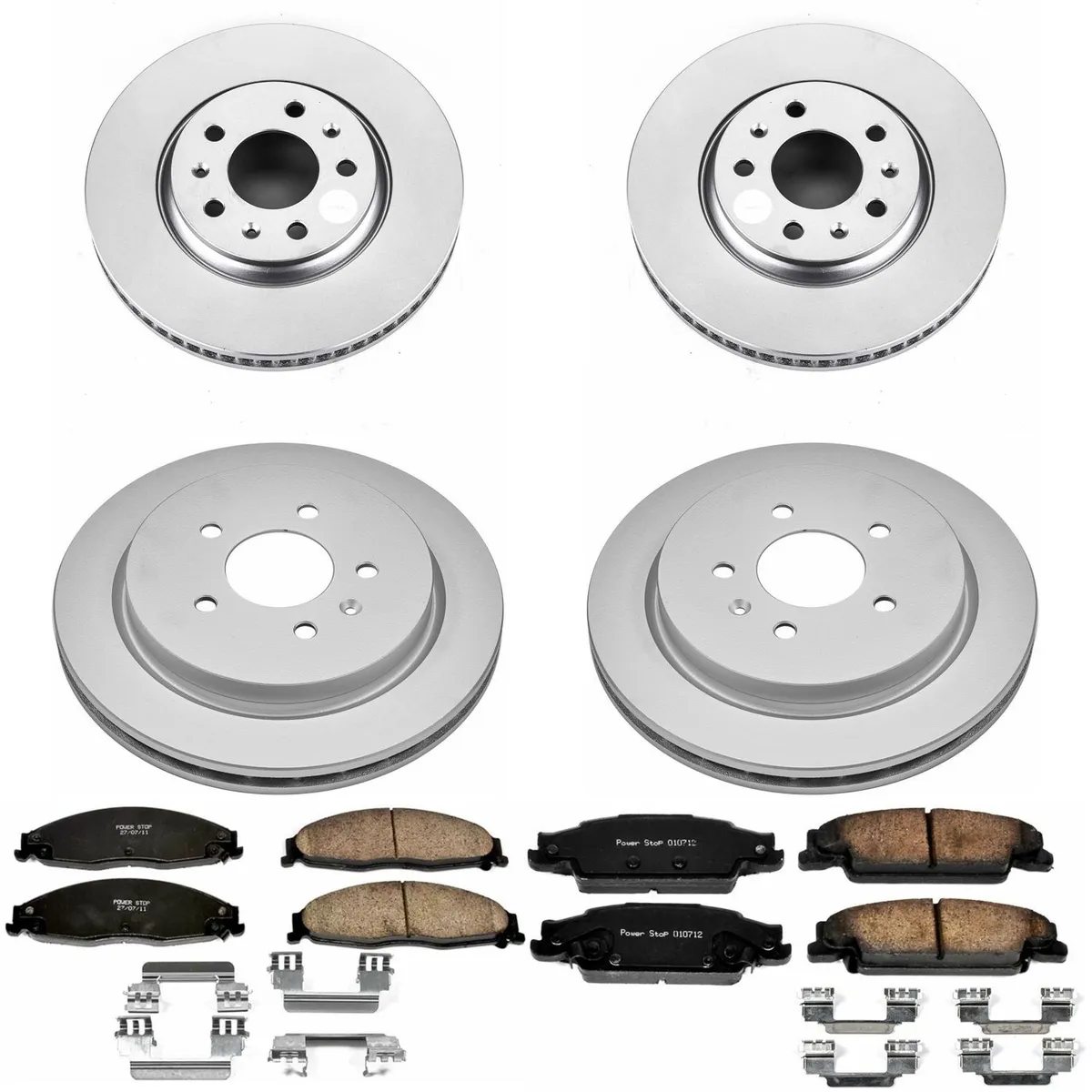 Z17 Geomet Coated Rotor Kit: Genuine Geomet Fully Coated Rotors; Ceramic Pads W/Hardware product image