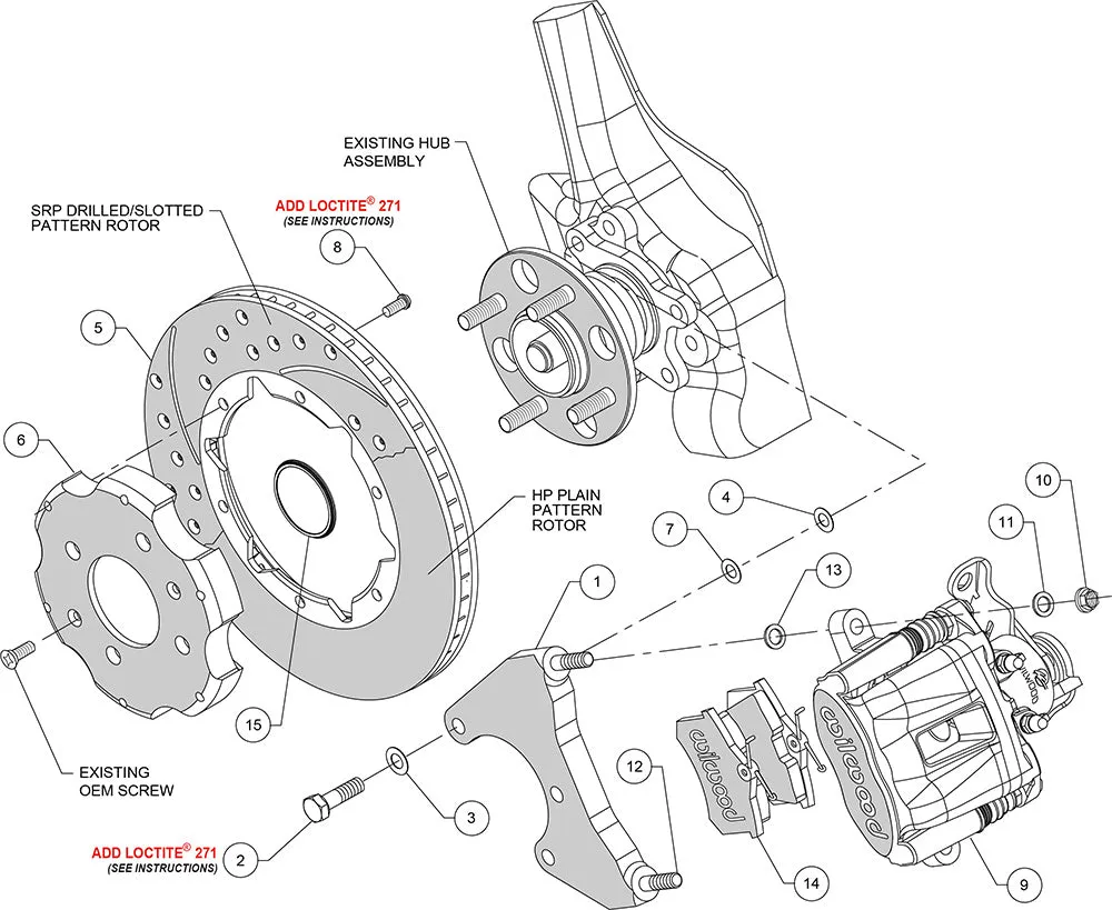 1992 - 2000 Honda Combination Parking Brake Caliper Rear Brake Kit - 140-10208 product image