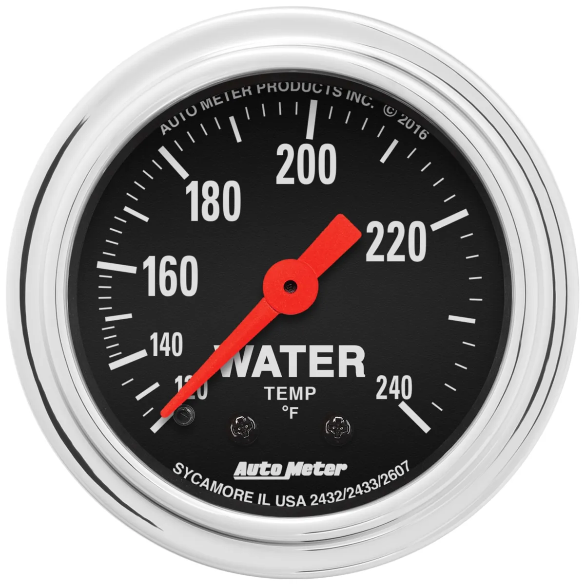 Gauge, Water Temp, 2 1/16", 120-240?F, Mechanical, Traditional Chrome product image