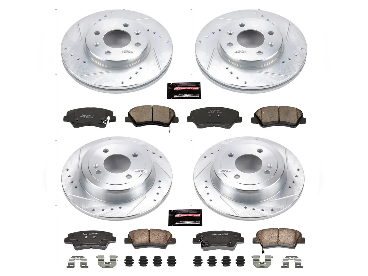 Z23 Evolution Sport Upgrade Kit: Drilled/Slotted Rotors; Carbon-Fiber Ceramic Pads W/Hardware product image