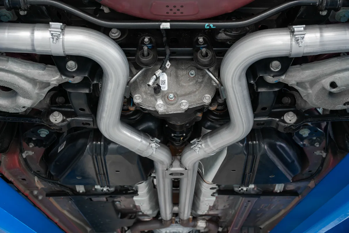 MBRP Exhaust Armor Pro Cat Back Exhaust System; 3 in.; Incl. H-Pipe/Ext. Pipes/Mufflers/Hrdw/Quad 4in. OD Dual Wall Tips; Dual Rear Exit; Non Active Exhaust; Street Version; 304 SS;