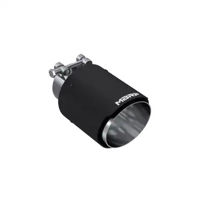 MBRP Exhaust Carbon Fiber Exhaust Tip; 2.5 in. Inlet Diameter; 4 in. Outlet Diameter; Dual Wall Angle Cut; 6.5 in. Length; Carbon Fiber;