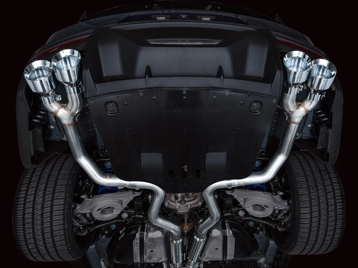 AWE SwitchPath™ Exhaust for S650 Ford Mustang Dark Horse - Quad Diamond Black Tips product image
