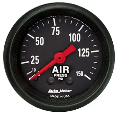 AutoMeter Gauge, Air Press, 2 1/16", 150psi, Mechanical, Z Series