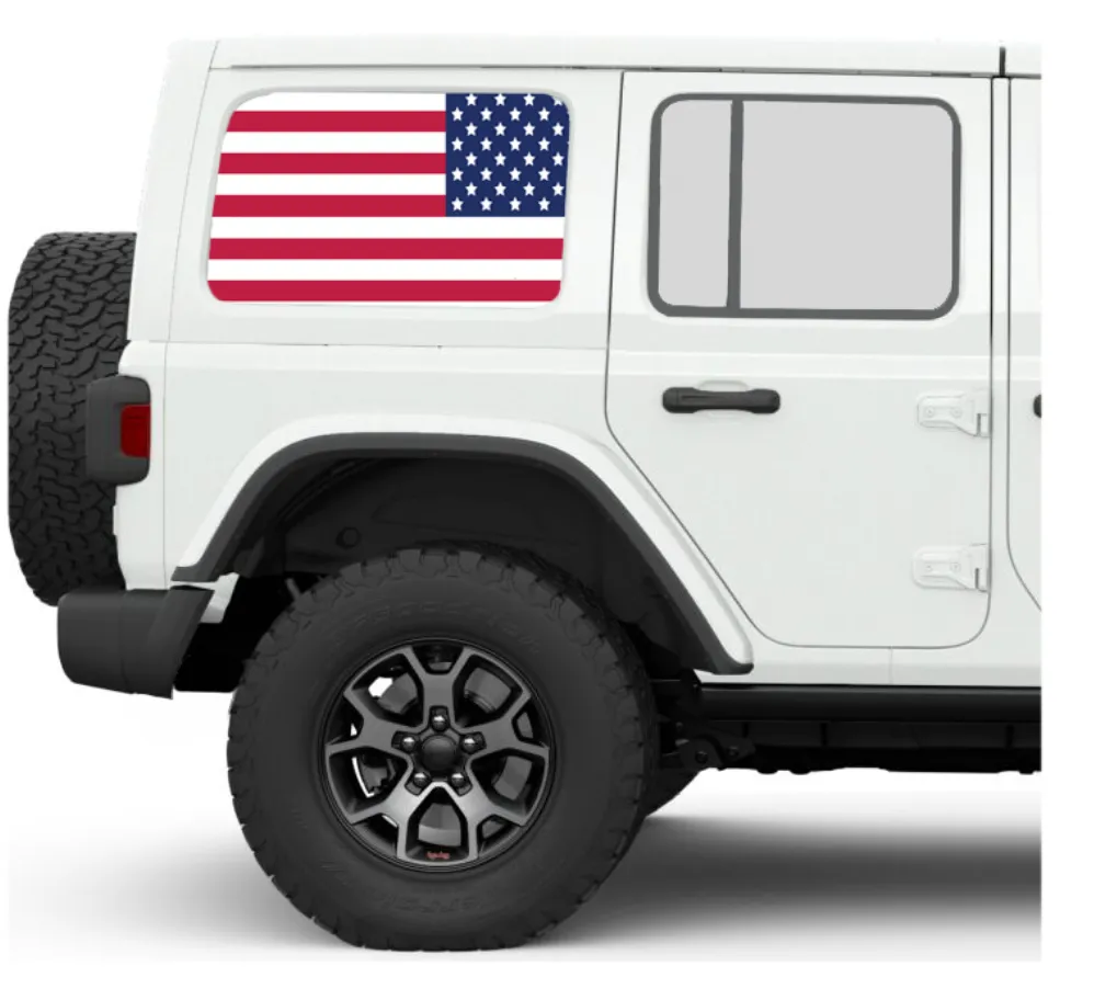 Old Glory Side Windows Printed Vinyl Decal product image