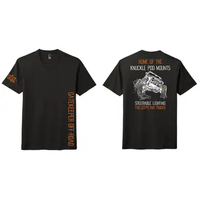 GateKeeper Off-Road Gatekeeper Off-Road "Knuckle Pod Mounts" Jeep Logo Short Sleeve Shirt - Black